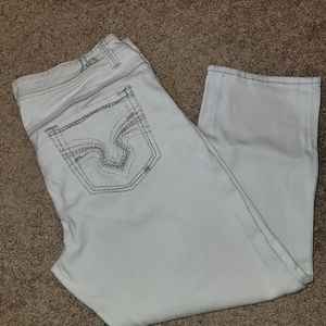 White Hydraulic brand denim capris